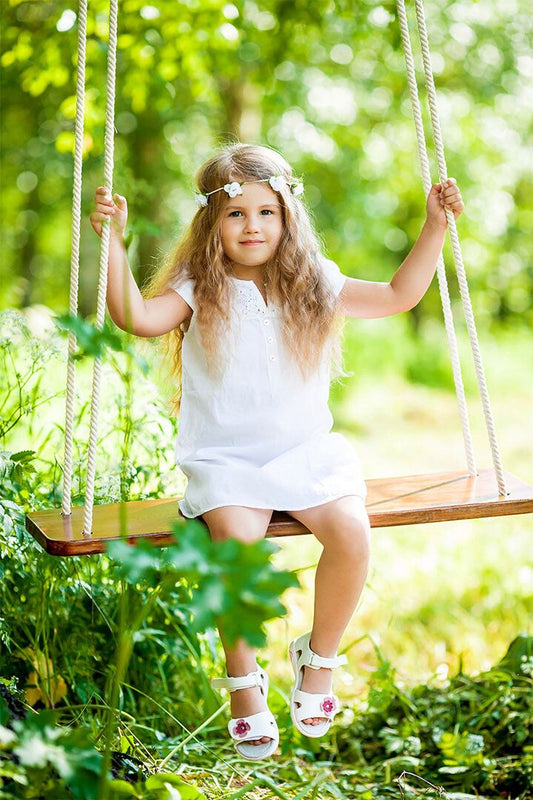 Little Girl In Swing Excitement Painting Print Wall Home Decor Poster