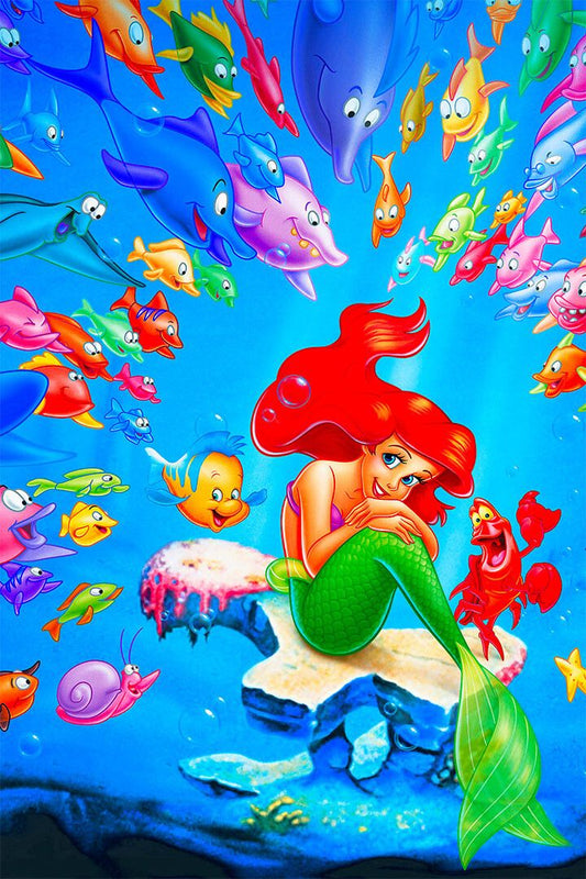 Little Mermaid Animation Movie Painting Wall Art Home Decor Poster