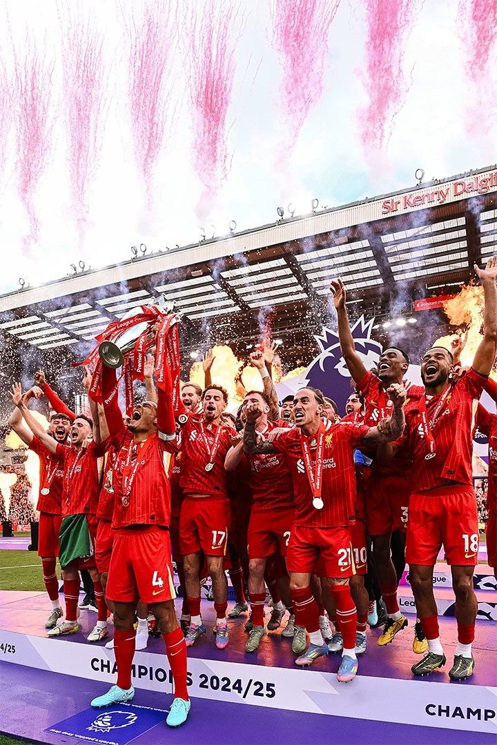 Liverpool League Champions 2025 Trophy Celebration Soccer Poster