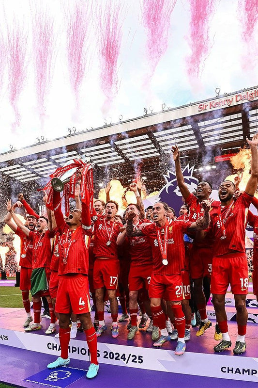 Liverpool League Champions 2025 Trophy Celebration Soccer Poster