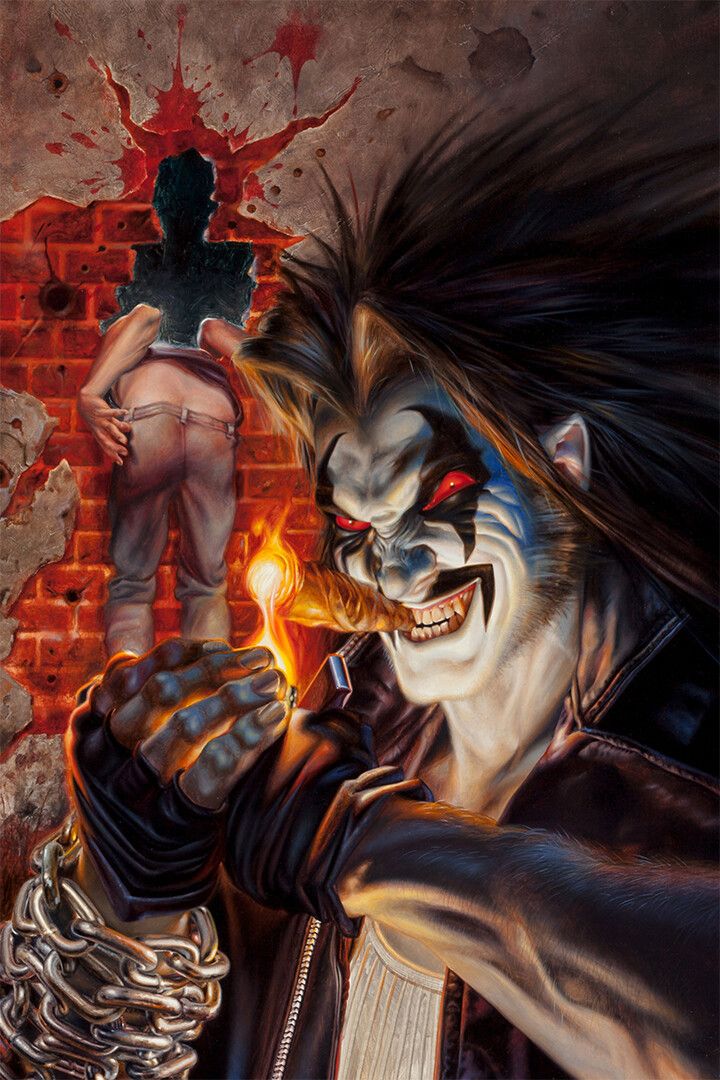 Lobo Smoking A Cigar With Hook Decor Wall Art Print Poster