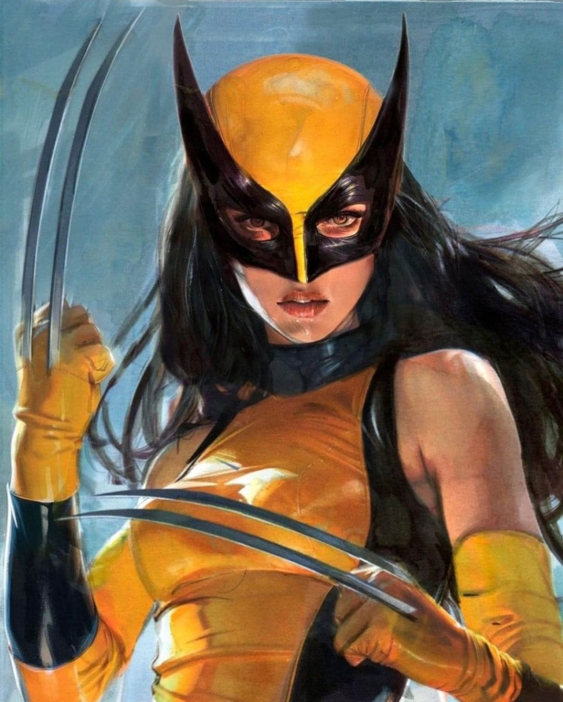 Logan Claws Yellow Suit 4723 Print Poster