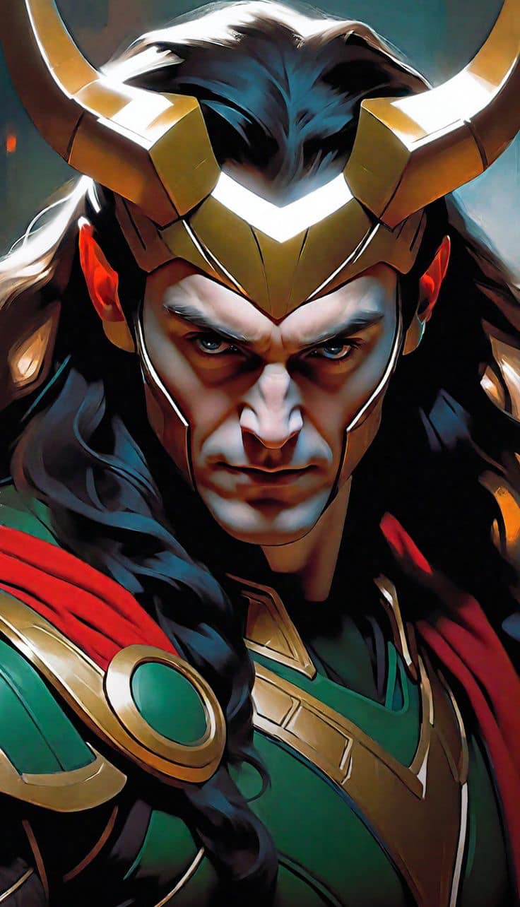 Loki Character Portrait Print Poster