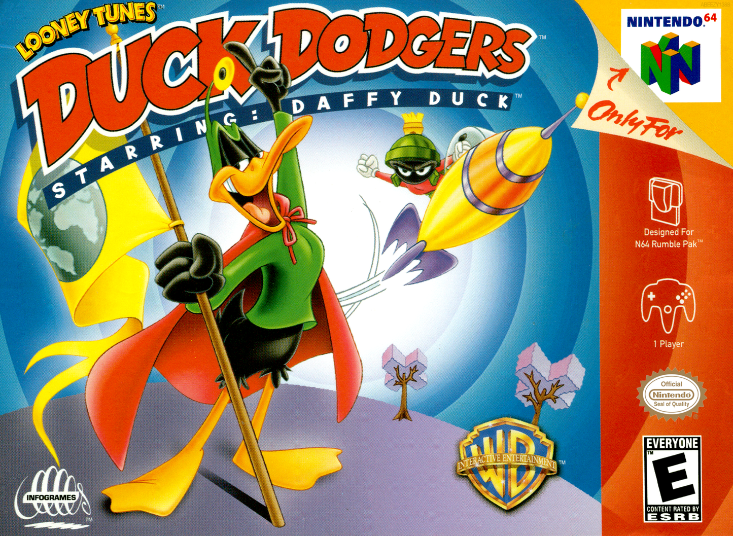 Looney Tunes Duck Dodgers Starring Daffy Duck N64 Print Poster