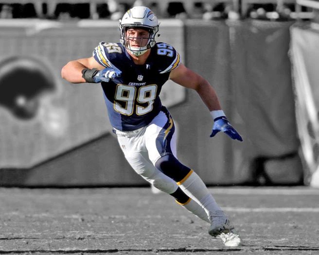 Los Angeles Chargers Joey Bosa Glossy Magnet Spotlight Magnet