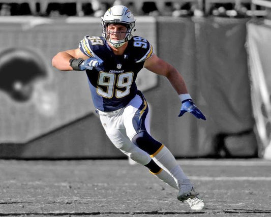 Los Angeles Chargers Joey Bosa Glossy Keychain Spotlight Keychain
