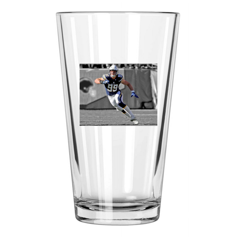 Los Angeles Chargers Joey Bosa Photo Spotlight Pint Beer Drinking Glass