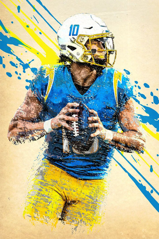 Los Angeles Chargers Justin Herbert American Footballer Wall Poster