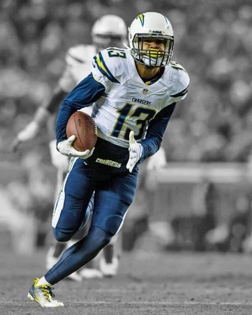 Los Angeles Chargers Keenan Allen Glossy Keychain Print Football Keychain