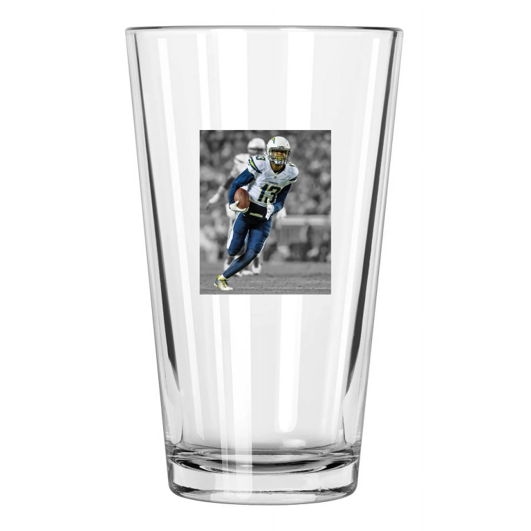 Los Angeles Chargers Keenan Allen Photo Football Pint Beer Drinking Glass