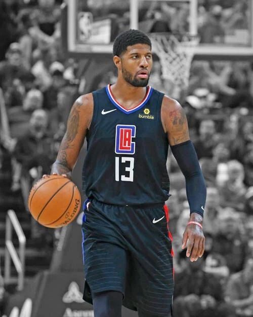 Los Angeles Clippers Paul George Glossy Keychain Spotlight Keychain