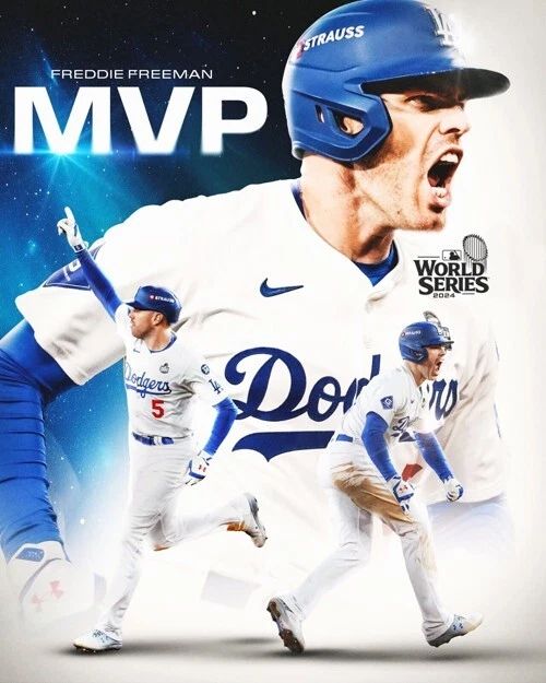 Los Angeles Dodgers Freddie Freeman Glossy Magnet World Series Mvp Print 2