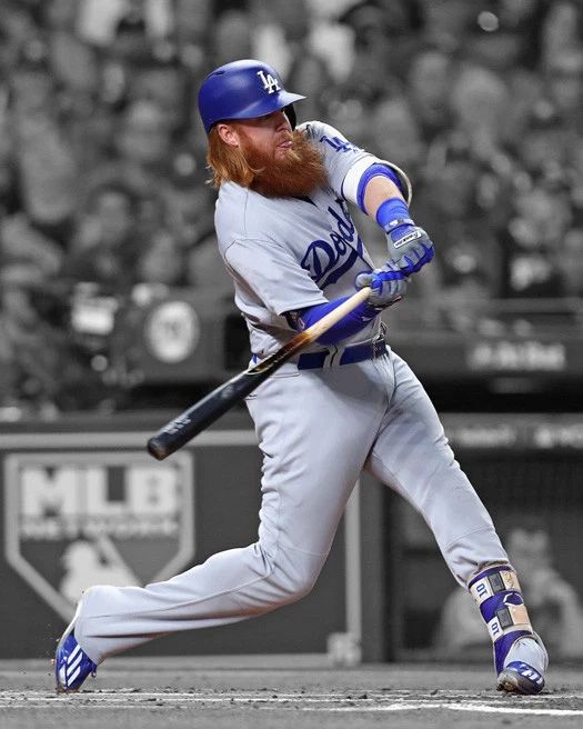 Los Angeles Dodgers Justin Turner Glossy Photo Print Spotlight Poster