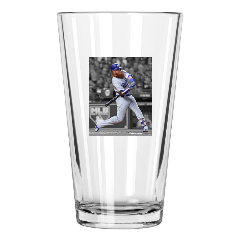 Los Angeles Dodgers Justin Turner Photo Spotlight Pint Beer Drinking Glass