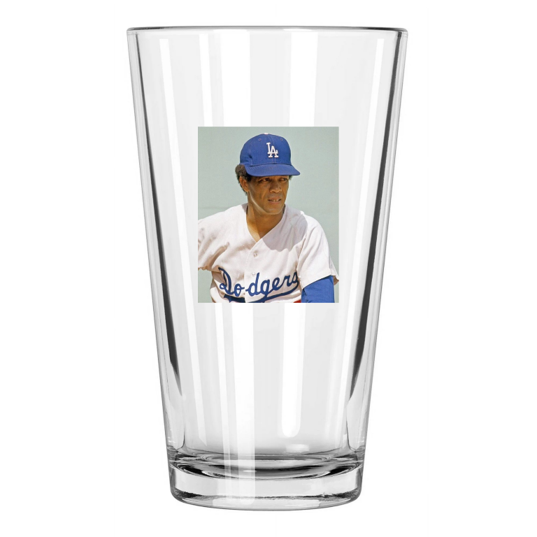 Los Angeles Dodgers Maury Wills Photo Baseball Pint Beer Drinking Glass