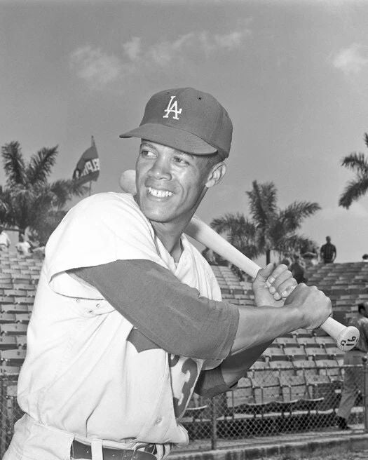 Los Angeles Dodgers Maury Wills Glossy Magnet Print Spring Training Magnet