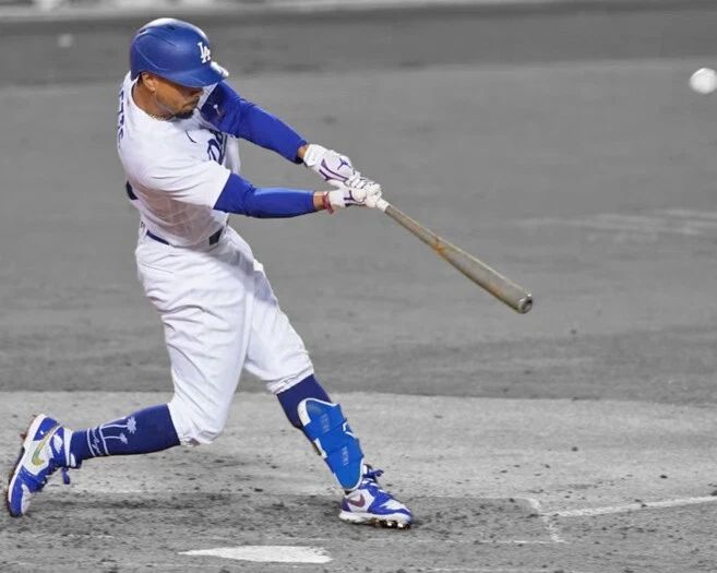 Los Angeles Dodgers Mookie Betts Glossy Photo Spotlight Print Poster