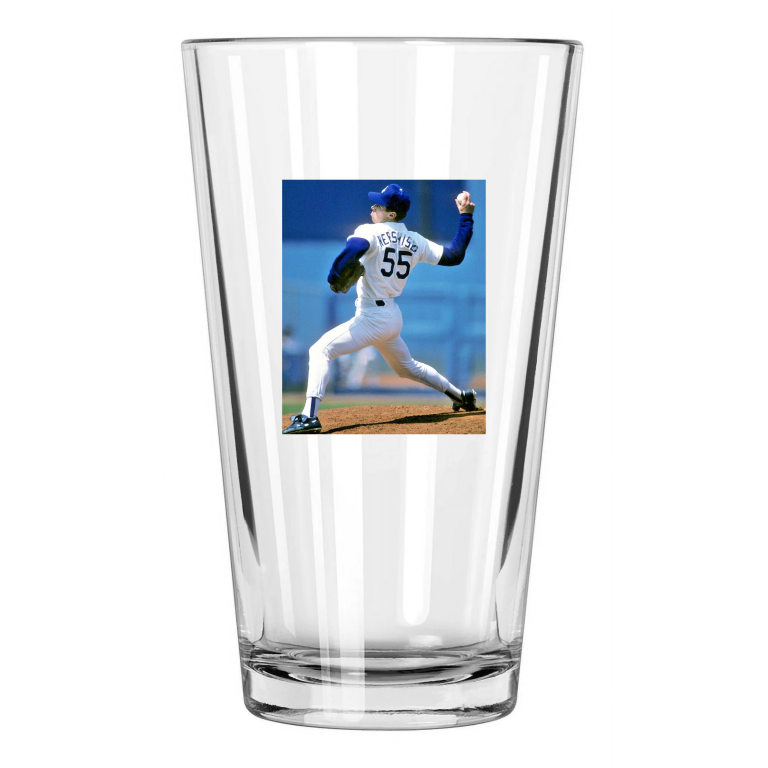 Los Angeles Dodgers Orel Hershiser Photo Baseball Pint Beer Drinking Glass
