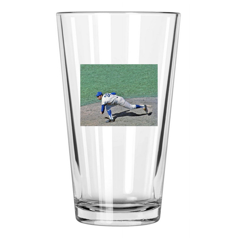 Los Angeles Dodgers Sandy Koufax Baseball Hof 1972 2 Pint Beer Drinking Glass
