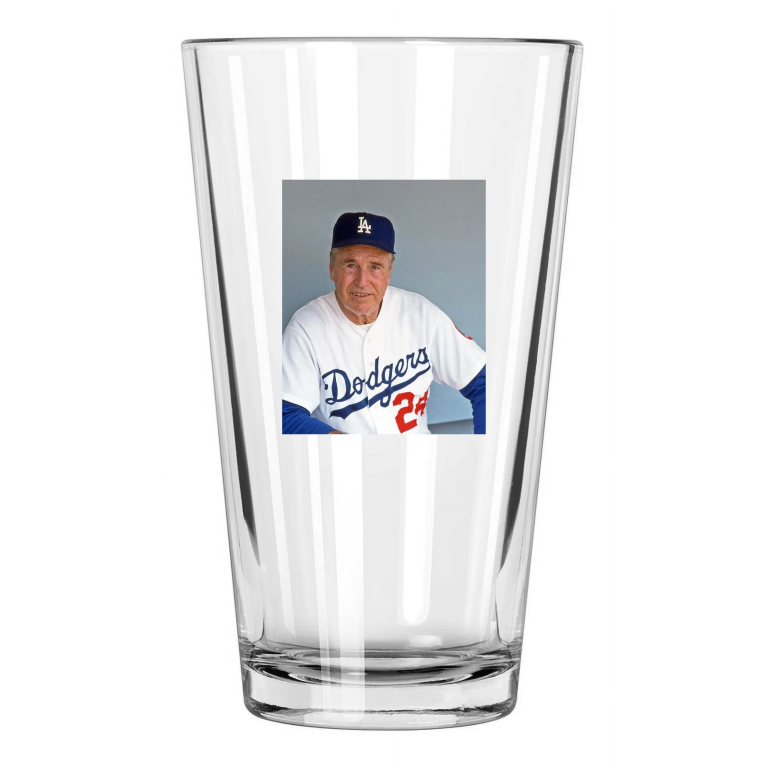 Los Angeles Dodgers Walter Alston Photo Manager Hof 83 Pint Beer Drinking Glass