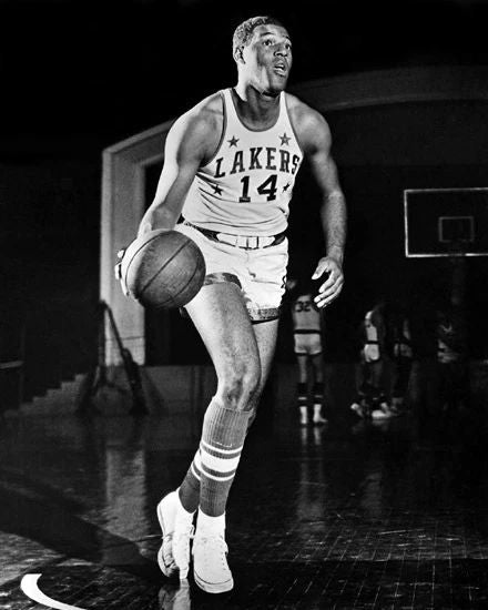 Los Angeles Lakers Elgin Baylor Glossy Keychain Basketball Keychain Hof 77 2