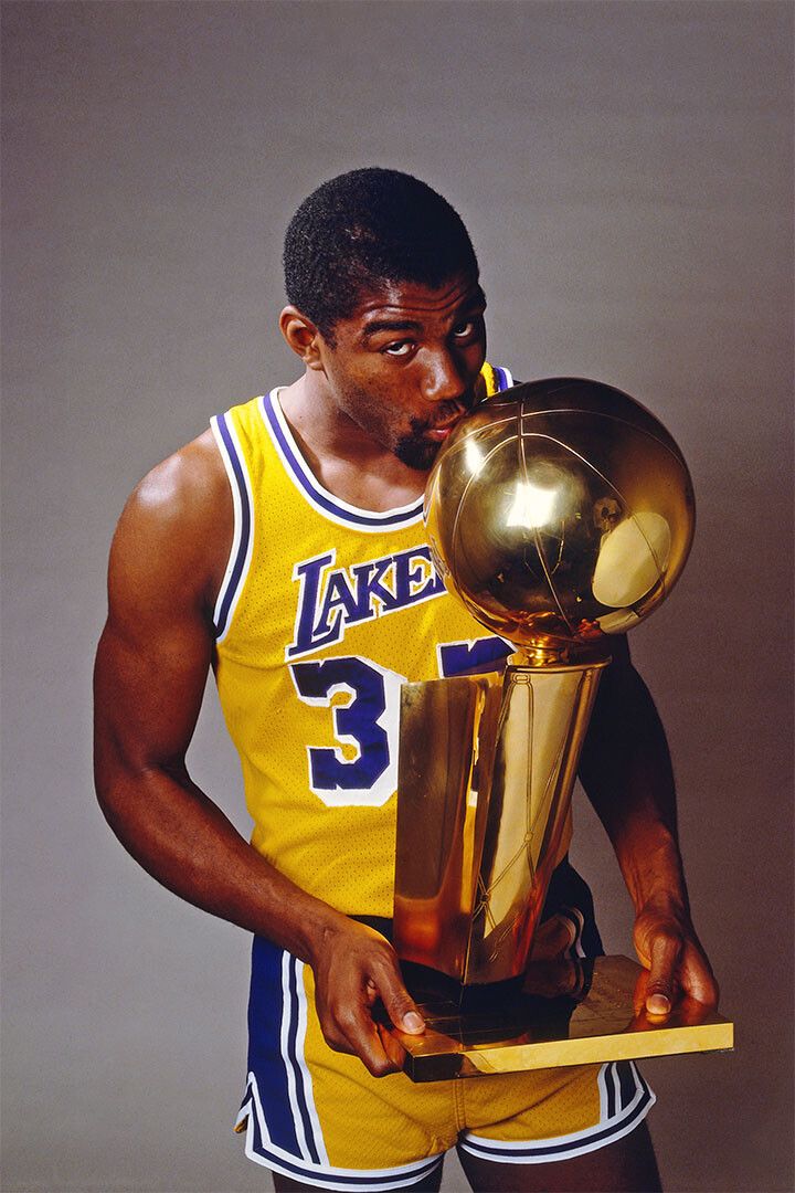 Los Angeles Lakers Former Basketball Player Magic Johnson Wall Poster