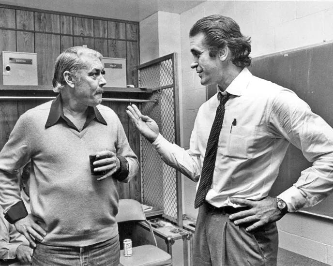 Los Angeles Lakers Pat Riley And Owner Jerry Buss Glossy Keychain Nba Print