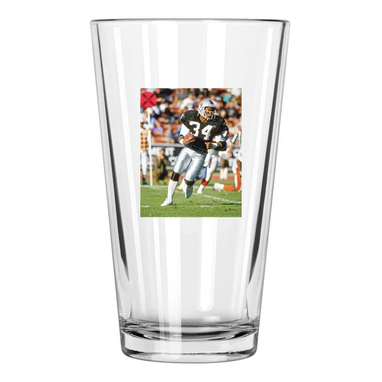 Los Angeles Raiders Bo Jackson Photo Football 1 Pint Beer Drinking Glass