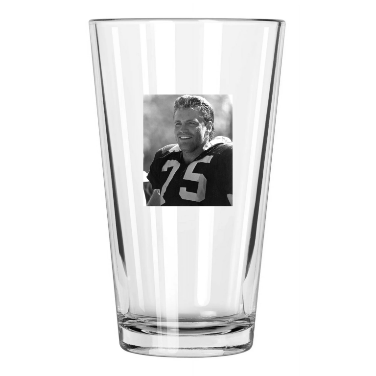 Los Angeles Raiders Howie Long Photo Football Hof 2000 Pint Beer Drinking Glass