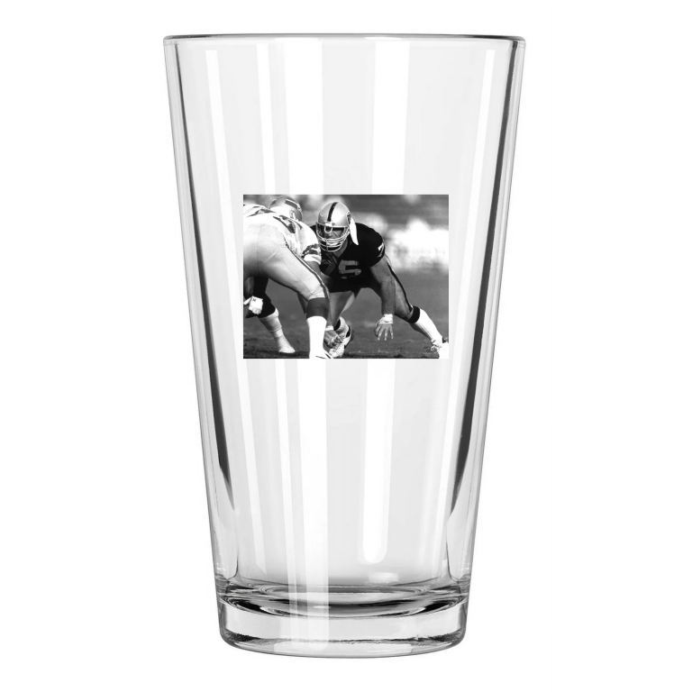 Los Angeles Raiders Howie Long Photo Nfl Football Pint Beer Drinking Glass