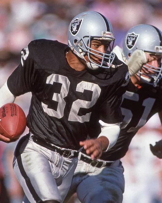 Los Angeles Raiders Marcus Allen Glossy Keychain Football Keychain Hof 03 1