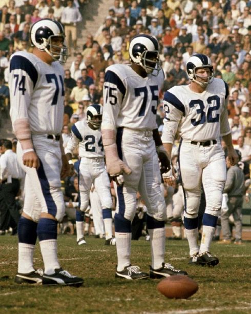 Los Angeles Rams Merlin Olsen & Deacon Jones Glossy Keychain Fearsome Foursome