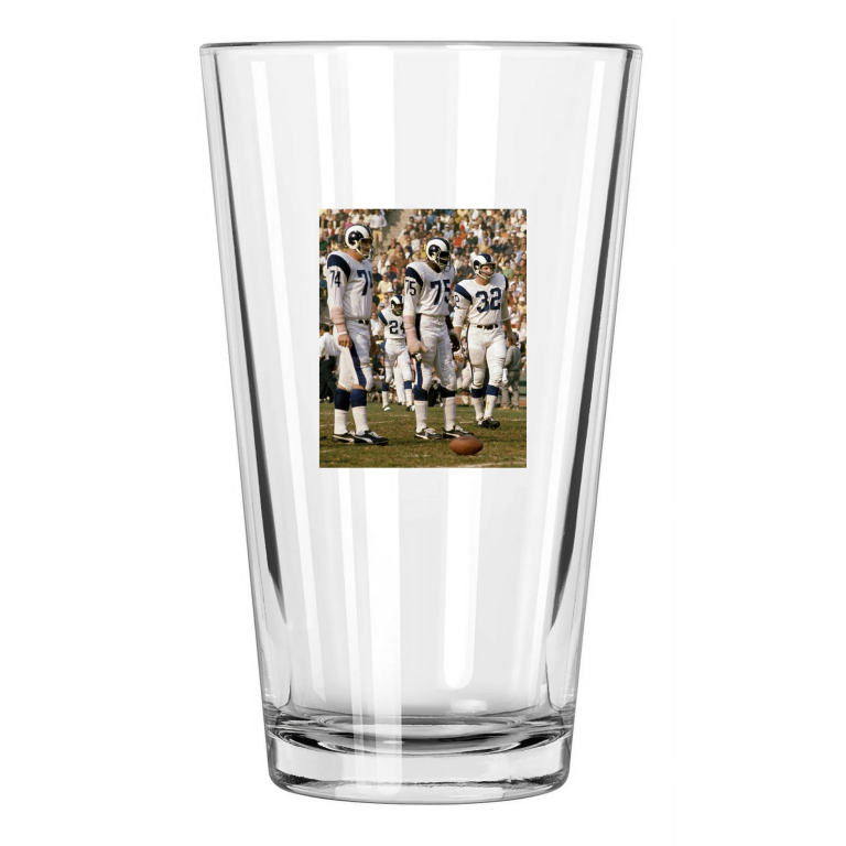 Los Angeles Rams Merlin Olsen & Deacon Jones Fearsome Foursome Pint Beer Glass