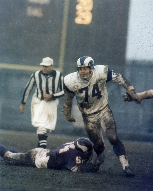 Los Angeles Rams Merlin Olsen Glossy Photo Nfl Football Print Poster Hof 82 2