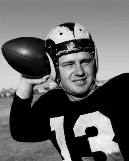Los Angeles Rams Norm Van Brocklin Glossy Keychain Nfl Football Print