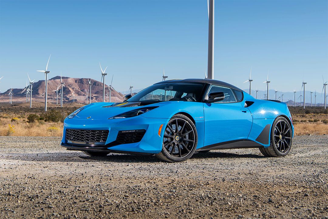 Lotus Evora Gt Blue Sport Car Windmills Home Decor Print Poster