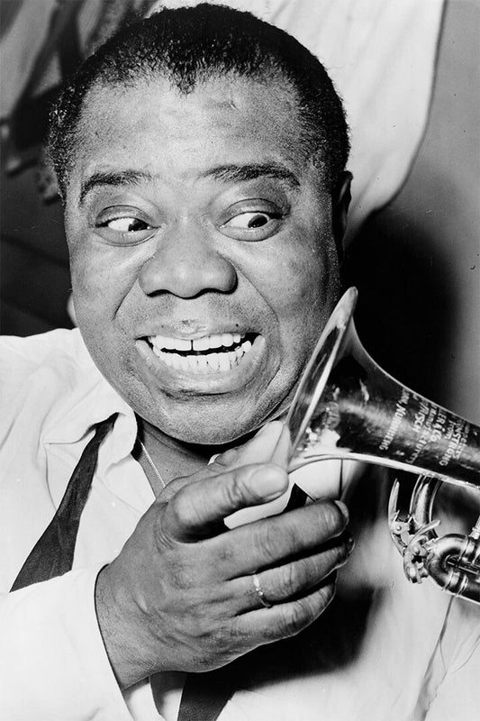 Louis Armstrong Artist Jazz Musician Vintage Painting Wall Decor Poster