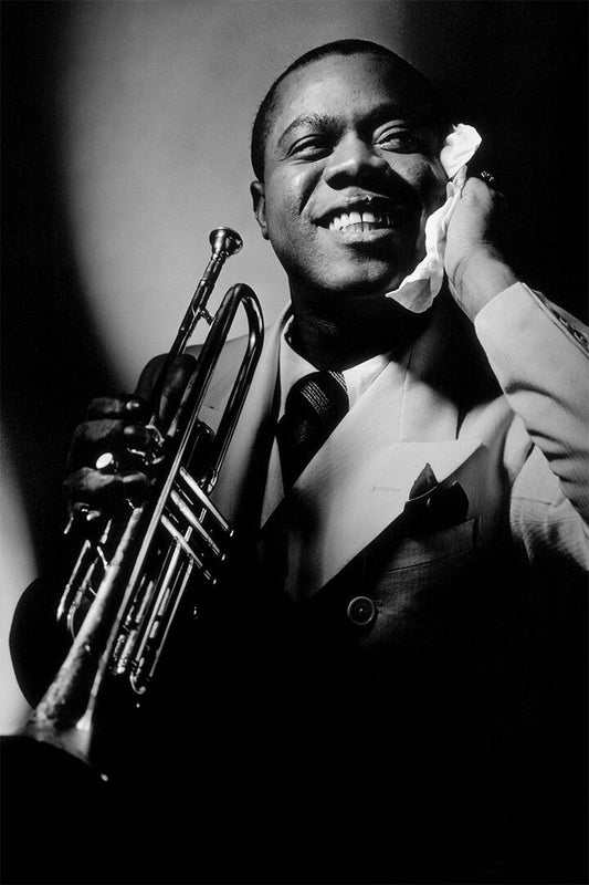 Louis Armstrong Jazz Music Vintage Photo Painting Wall Home Decor Poster