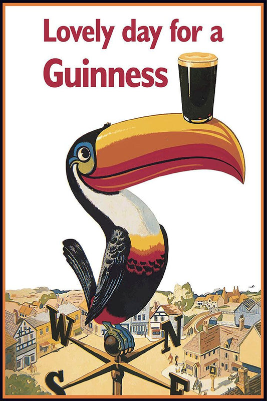 Lovely Day For A Guinness Tucan Vintage Advertising Wall Home Poster