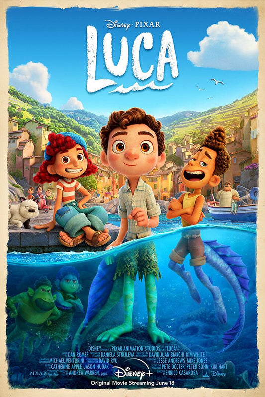 Luca Full Character Movie 2021 Comedy Animation Wall Art Home Poster