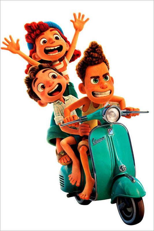 Luca Full Character Movie 2021 Excitement Comedy Print Wall Art Poster