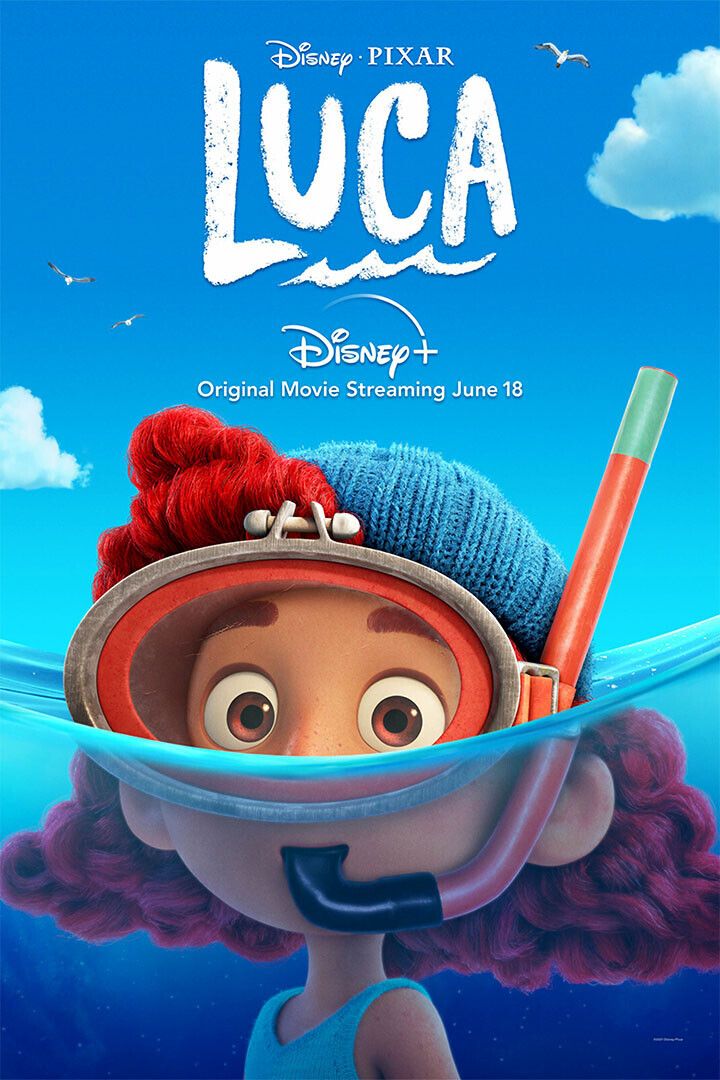 Luca Full Character Movie 2021 Sea Red Comedy Print Wall Art Home Poster