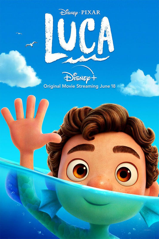 Luca Full Character Movie 2021 Underwater Animation Wall Art Home Poster