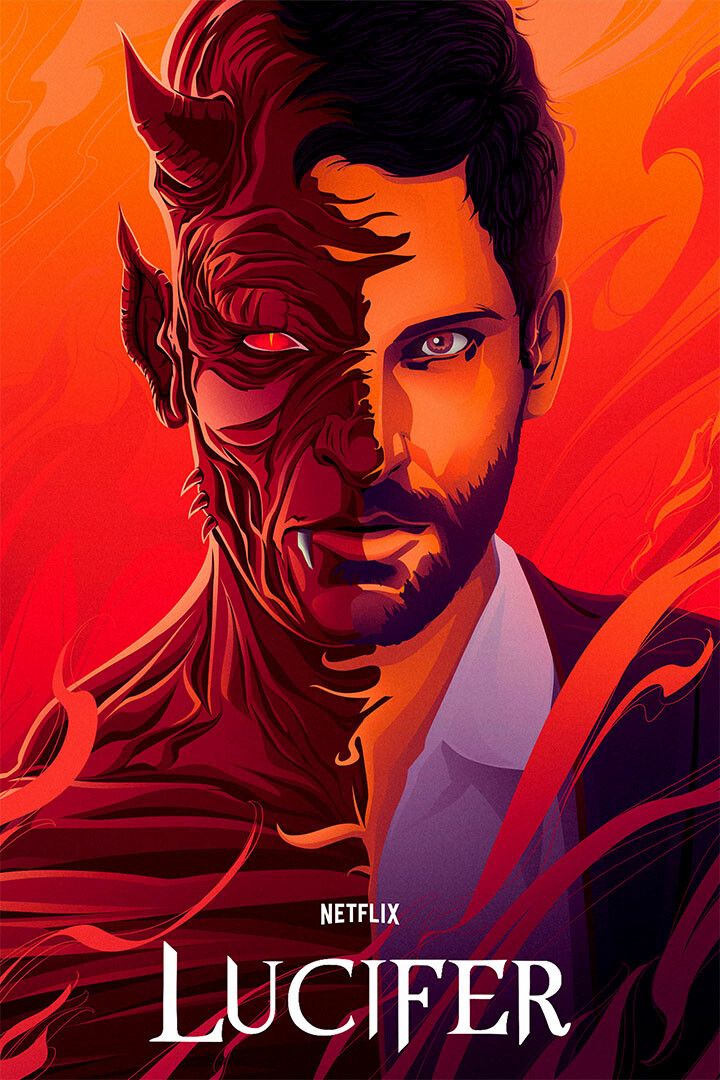 Lucifer Movie Action Crime Fantasy Drama Print Wall Art Home Poster