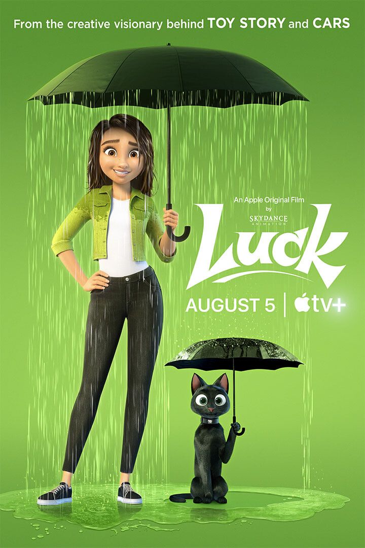 Luck Comedy Fantasy Animated Movie Holmes Noblezada Pegg 2022 Poster