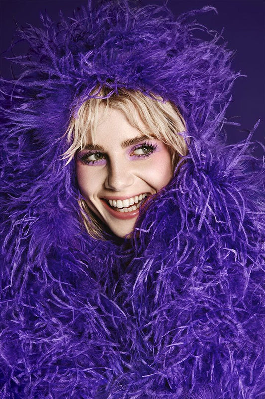 Lucy Boynton In Purple Blonde Hair American Artist Wall Decor Poster