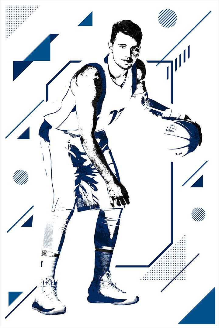 Luka Doncic Dallas American Basketball Player Wall Art Home Decor Poster
