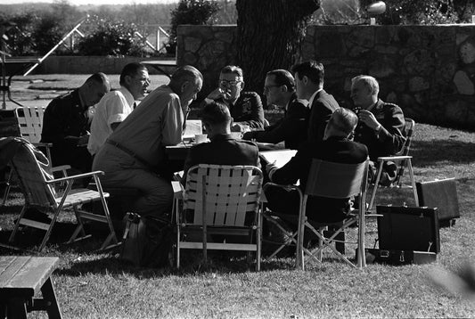 Lyndon B. Johnson With Joint Chiefs At Lbj Ranch Photo Picture Poster Print