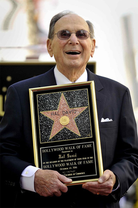 Lyric Writer Hal David Posing On Bannister Print Wall Art Home Poster