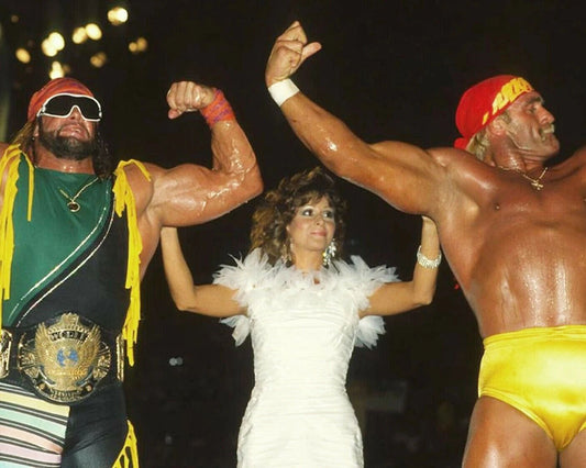 Macho Man Randy Savage Miss Elizabeth & Hulk Hogan Keychain Wrestling Picture